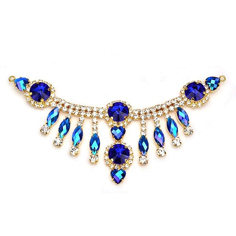 Wholesale fashion rhinestone accessories crystal chain crystal rhinestone for buckle bikini connectors trimmings crafts