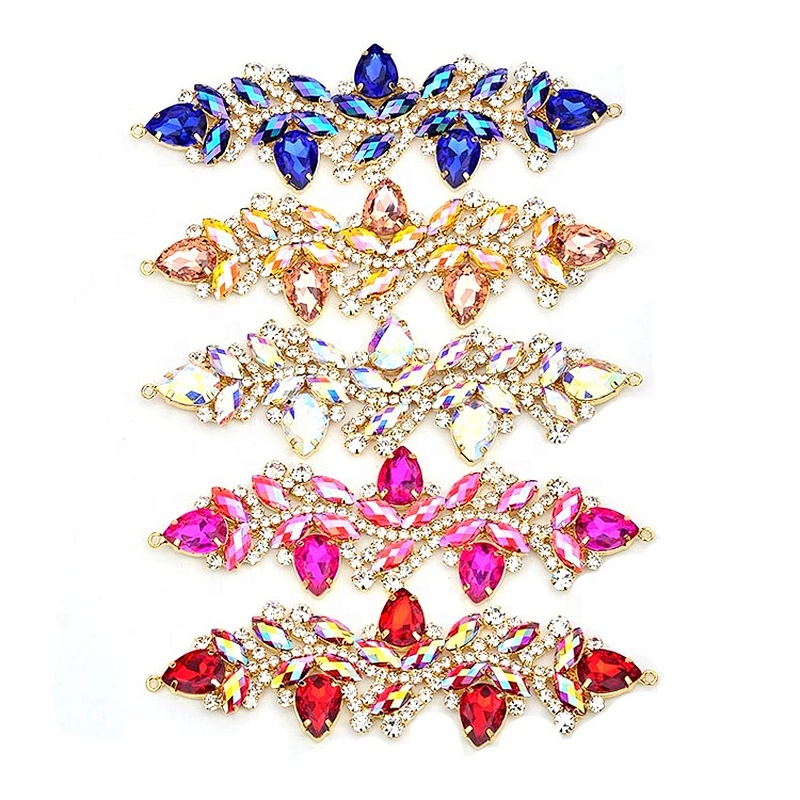 2020 New Arrival various colors flatback crystal bridal buckle crystal sew on rhinestone applique for garment accessories