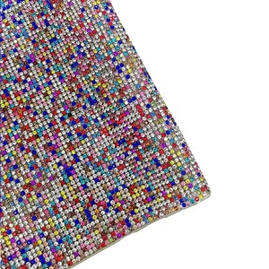 Customized Hot fix Rhinestone Sheet Rhinestone Strass Mesh for Sash