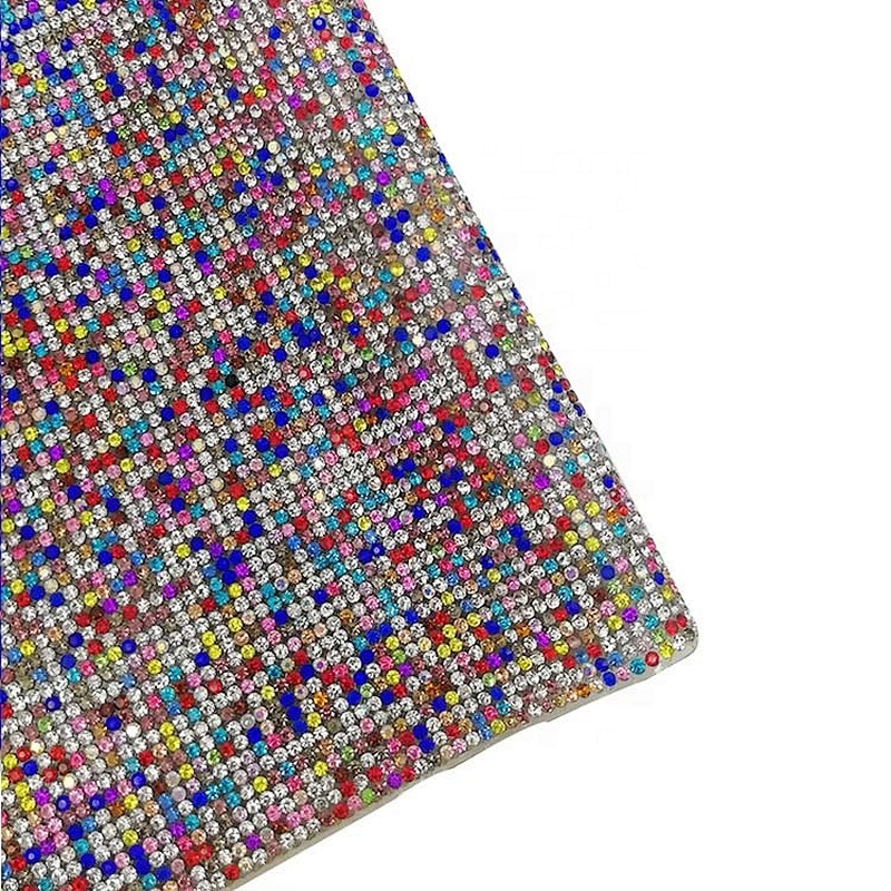 Customized Hot fix Rhinestone Sheet Rhinestone Strass Mesh for Sash
