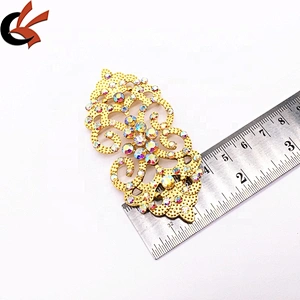Fashion decorative wedding rhinestone diamond buckle buttons women dress collar crystal pair buckle