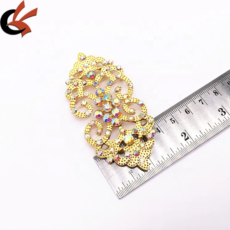 Fashion decorative wedding rhinestone diamond buckle buttons women dress collar crystal pair buckle