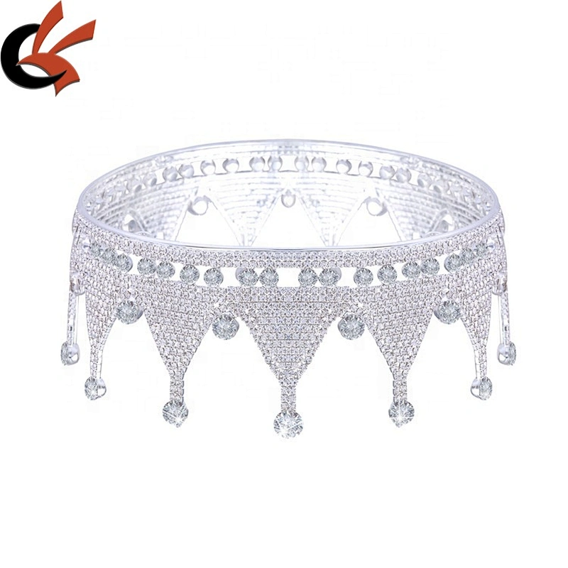 Silver Plating Crystal Miss Princess Pageant Crown Charms Necklaces Headbands Tiara For Girl Women