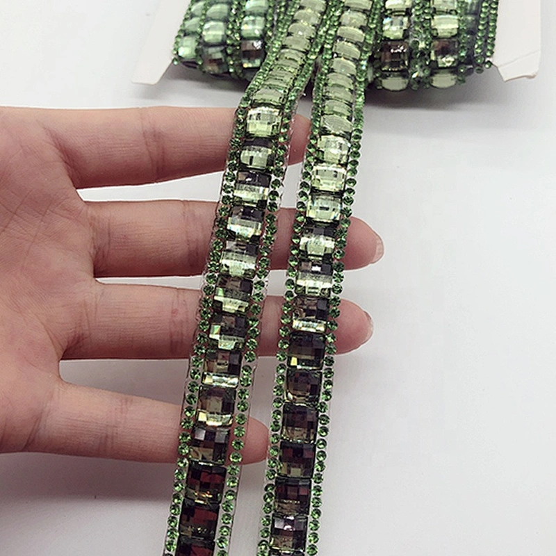 Mesh Banding Glass Trim Iron On Hot Fix Trimming For Wedding Bridal Decoration