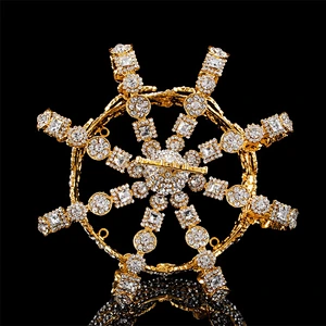 wedding bridal bulk princess Rhinestone Crystal full round Crown Tiara