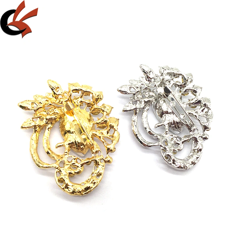 2021 fashion neck ties corsage broches bowknot rhinestone cravat fabric ribbon brooch pin