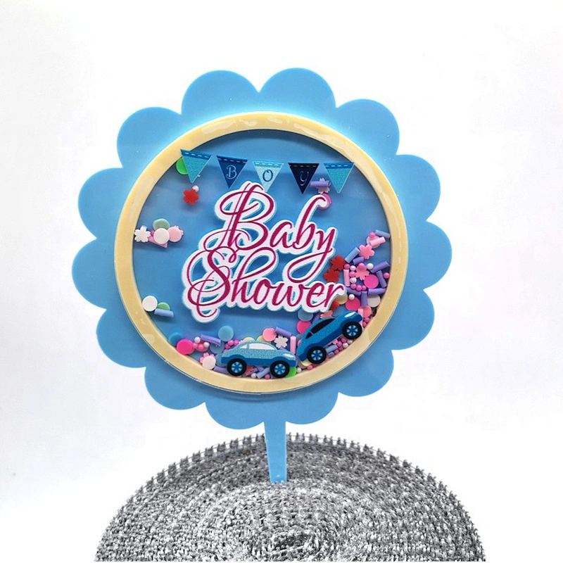 2020 New Arrival Glitter Attractive Baby Shower Acrylic  Cake Topper