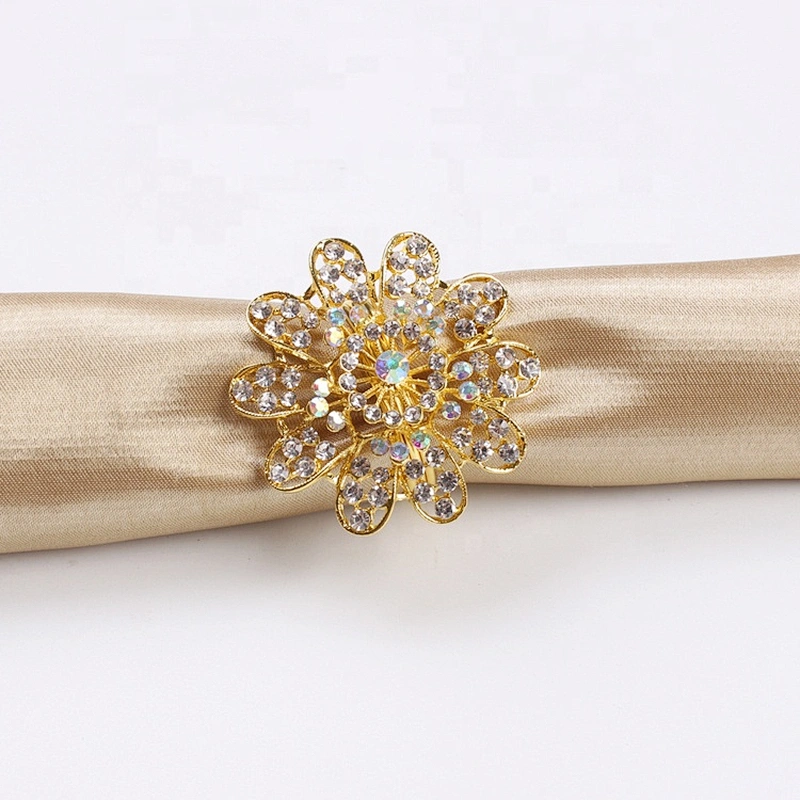 Factory wholesale in bulk production rhinestone environmentally-friendly crystal napkin ring for sell