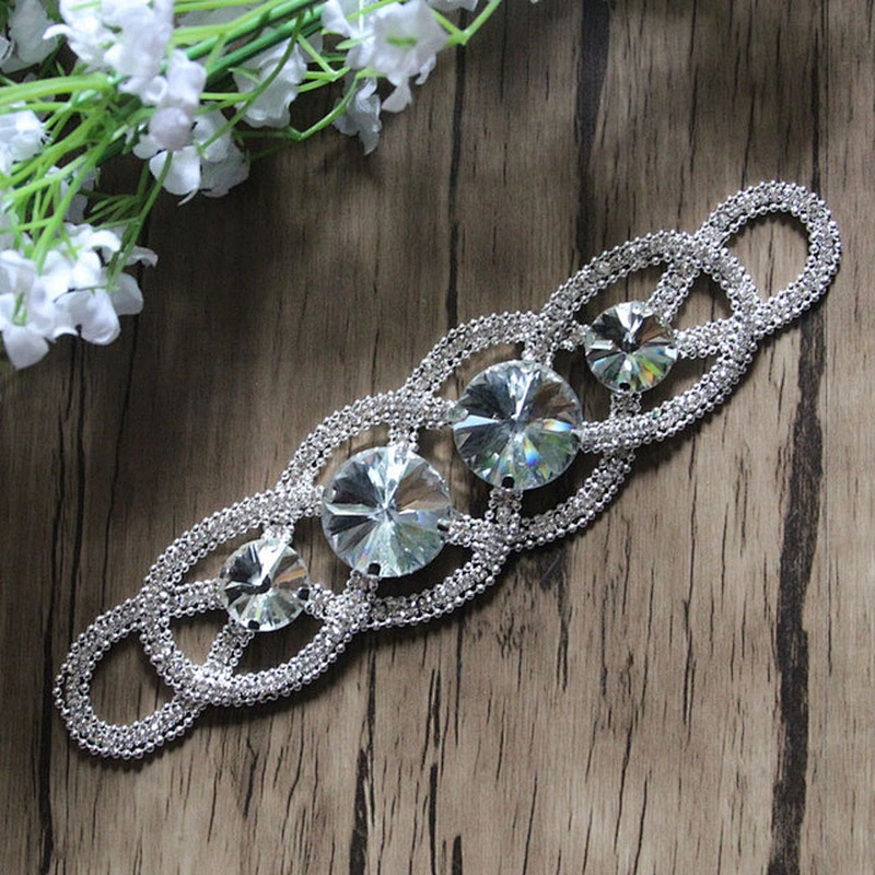 diamond silver metal jewelry chain swimwear rhinestone crystal bikini connectors