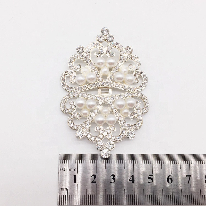 Wedding Factory Supply Crystal Rhinestone Sliders Pearl Buckles For Invitation Card Accessories
