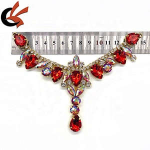 Hot Sale Fashion Wholesale Carnival beautiful sparkling AB colors crystal  rhinestone bikini connector