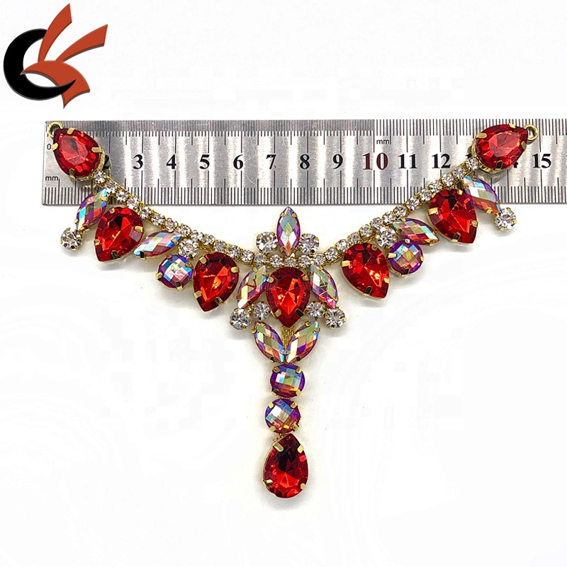 Hot Sale Fashion Wholesale Carnival beautiful sparkling AB colors crystal  rhinestone bikini connector