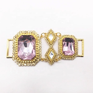 Best selling fashion factory jewelry alloy steel crystal purple bikini connector Guangzhou Support