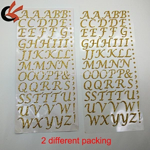 alibaba wholesale DIY glitter acrylic rhinestone alphabet letter Sticker