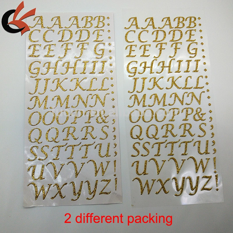 alibaba wholesale DIY glitter acrylic rhinestone alphabet letter Sticker
