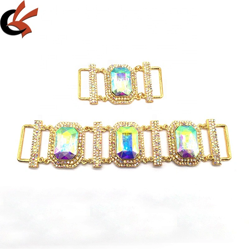 (20 sets/lot)2020 Hot Sale Fashion One Set Style Swimsuit Accessory Metal Glass Crystal AB Jewelry Bikini Connectors