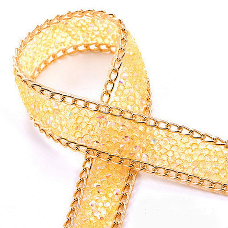 Bulk wholesale cheap factory Colorful hot fix rhinestone trim for bridal crystal sash Wedding belt