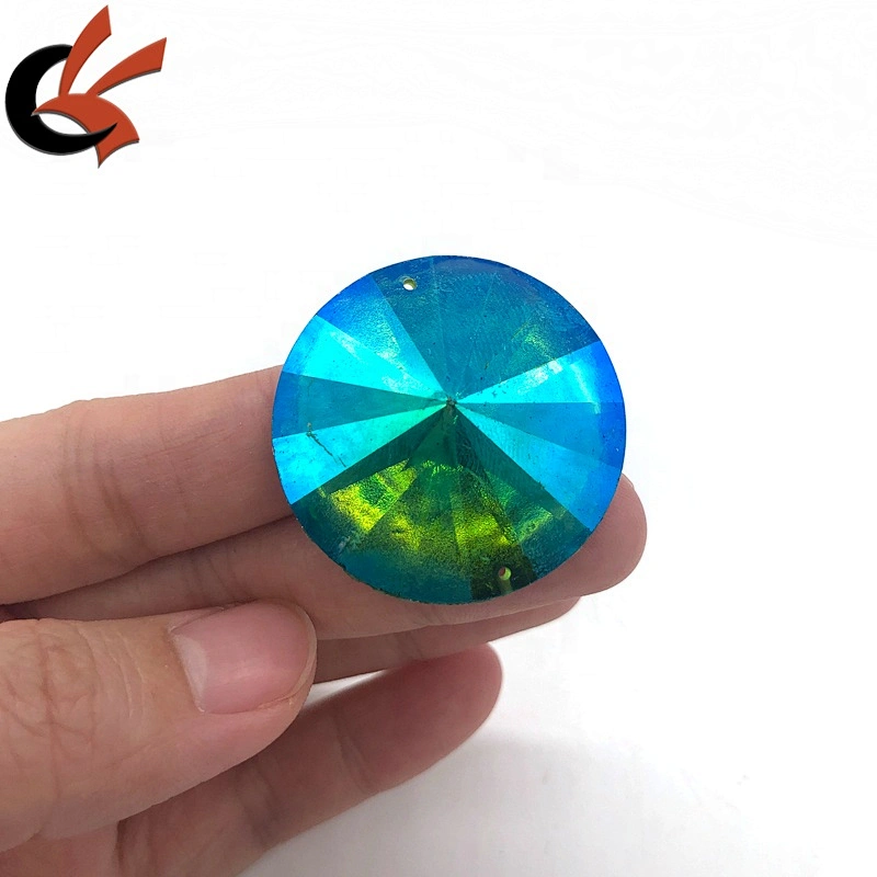 Wholesale Green AB Satellite facet sew on resin rhinestones