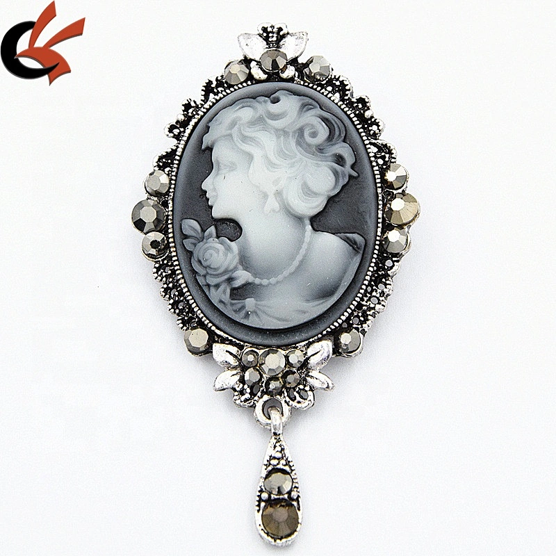 Jewelry fashion old-style crystal brooch alloy diamond accessories collar brooch wholesale