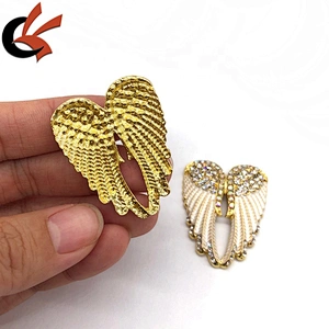 Girly White angel wings rhinestone crystal brooches
