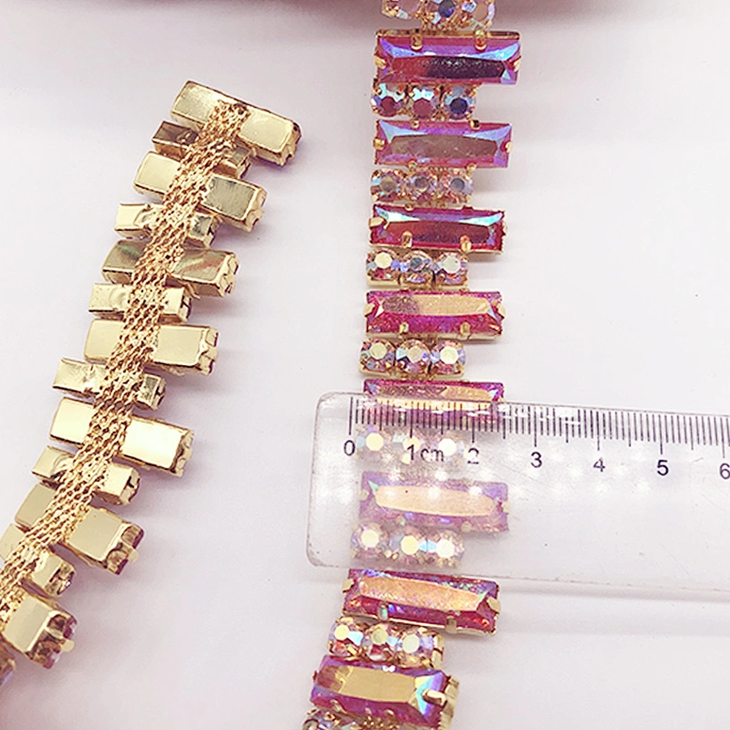 2.5mm resin  Rhinestone Applique Rhinestone Chain Trim in Yard  for Dresses Crafts and Bridal Sash Wedding  Decorations