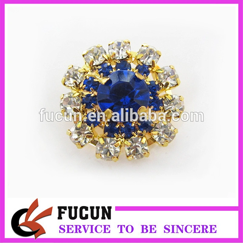 Crystal Rhinestone Center Brooch for Wedding Hair Flower Shoe Brooch