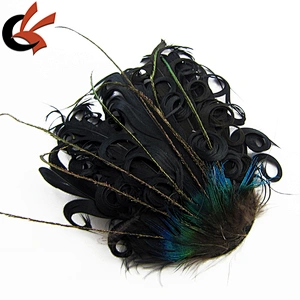 New style peacock and goose feathers curly feather pad