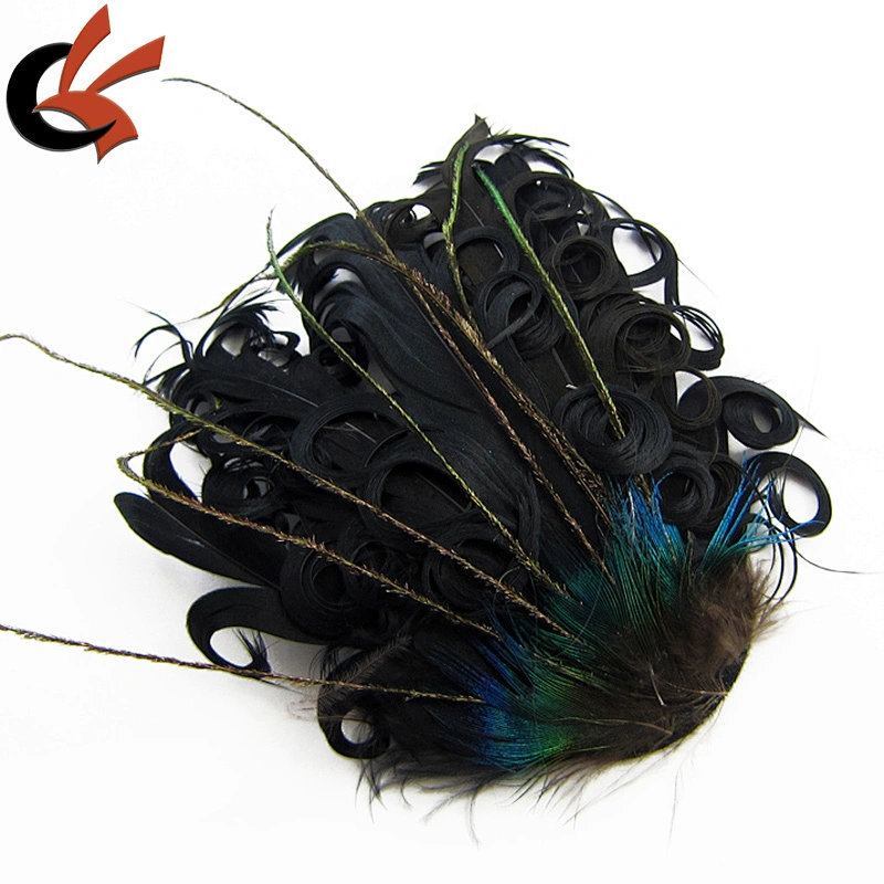 New style peacock and goose feathers curly feather pad