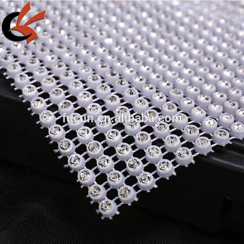 24-Row Diamond Mesh Rhinestone Ribbon Crystal Wedding Wrap with real crystal decorative