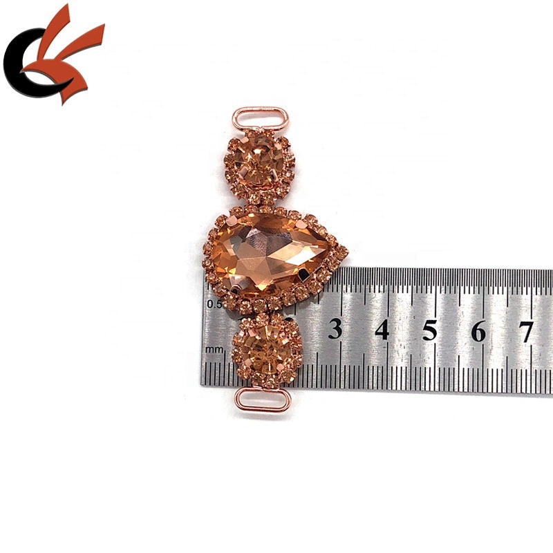 Rose Gold Base Rhinestone connector Swimwear connector Bikini connector