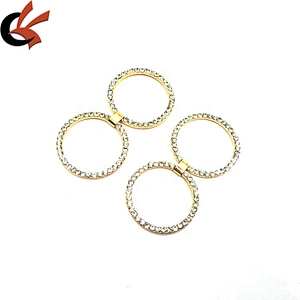 GZ Factory Wholesale Bag/Shoe Accessories Gemstone Round Crystal Rhinestone Bikini Buckle