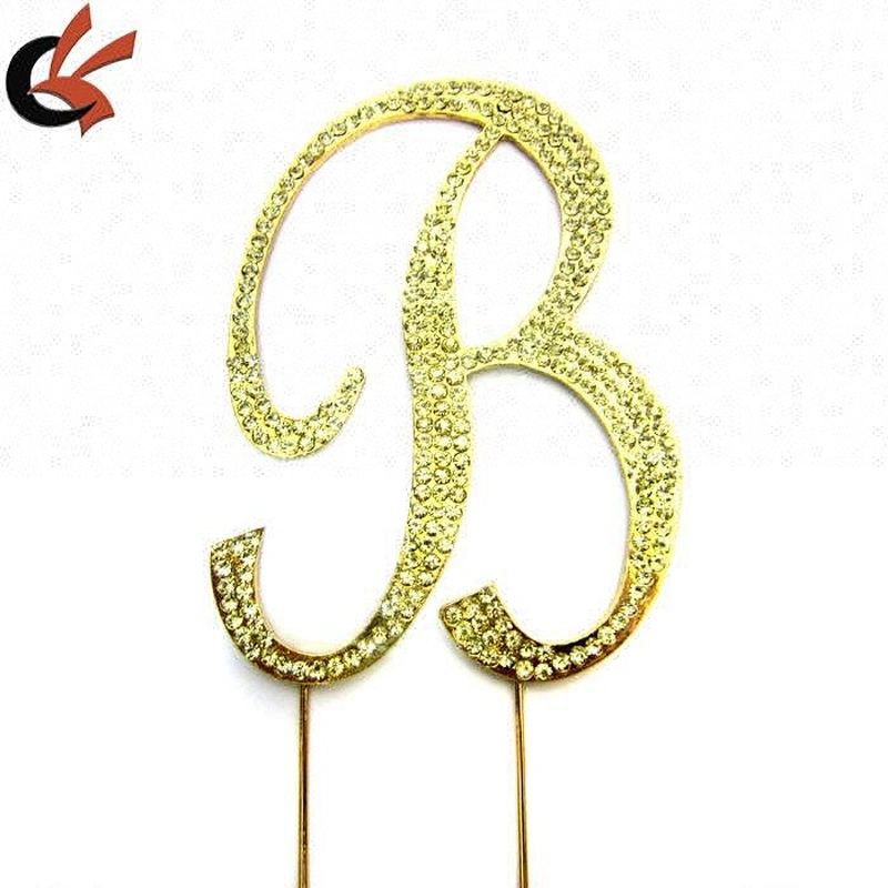 Monogram GOLD Cake Topper in any letter A B C D E F G H I J K L M N O P Q R S T U V W X Y Z