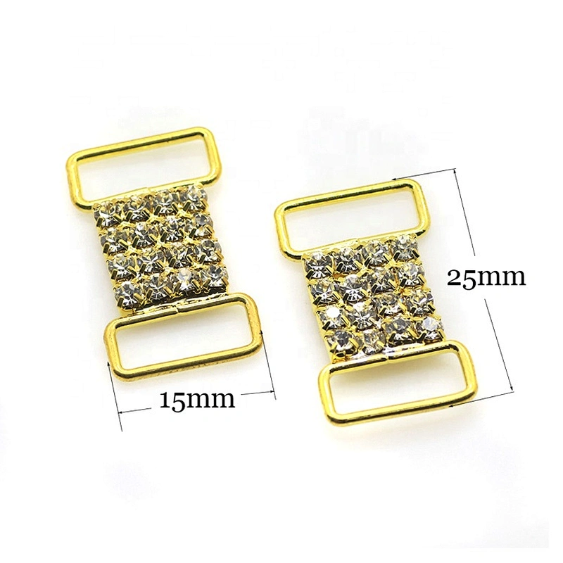gold jewelry rhinestone bikini connector crystal rhinestone bikini buckles