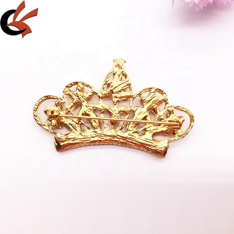 Wholesale price fashion bride wedding crown shape crystal rhinestone strass brooch