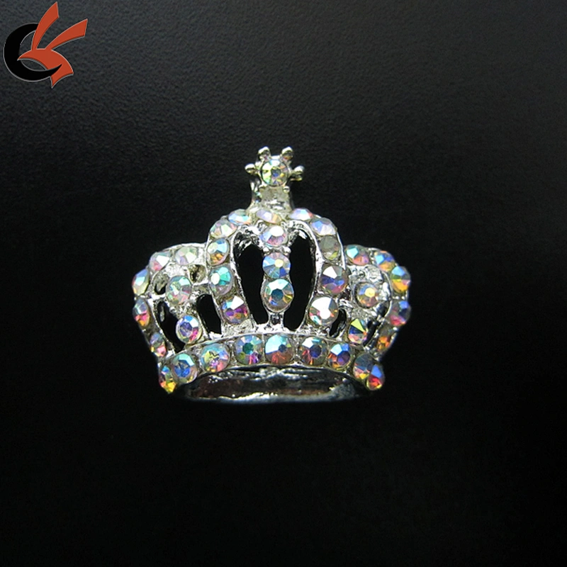 25MM Stunning Diamante AB Clear Rhinestone Crown Buckles