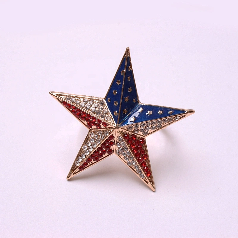 New design American flag guard five-pointed star disposable metal napkin ring for hotel banquet table accessory