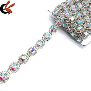 Clear Wedding Dress Making Silver AB Rhinestone Trimmings For Dresses Clothes Shoes Pants