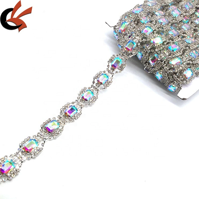 Clear Wedding Dress Making Silver AB Rhinestone Trimmings For Dresses Clothes Shoes Pants