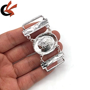Shinning clear gems large crystal decorate swimwear bikini side connector buckles