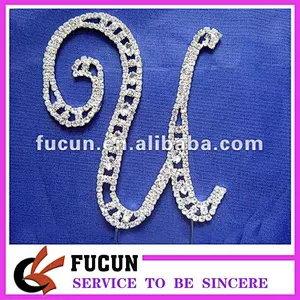 Party invitations diamante letter cake topper decoration event wedding