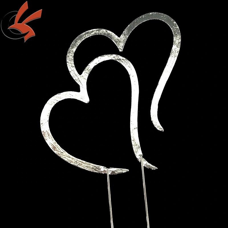 Top sale heart shape diamante wedding cake topper