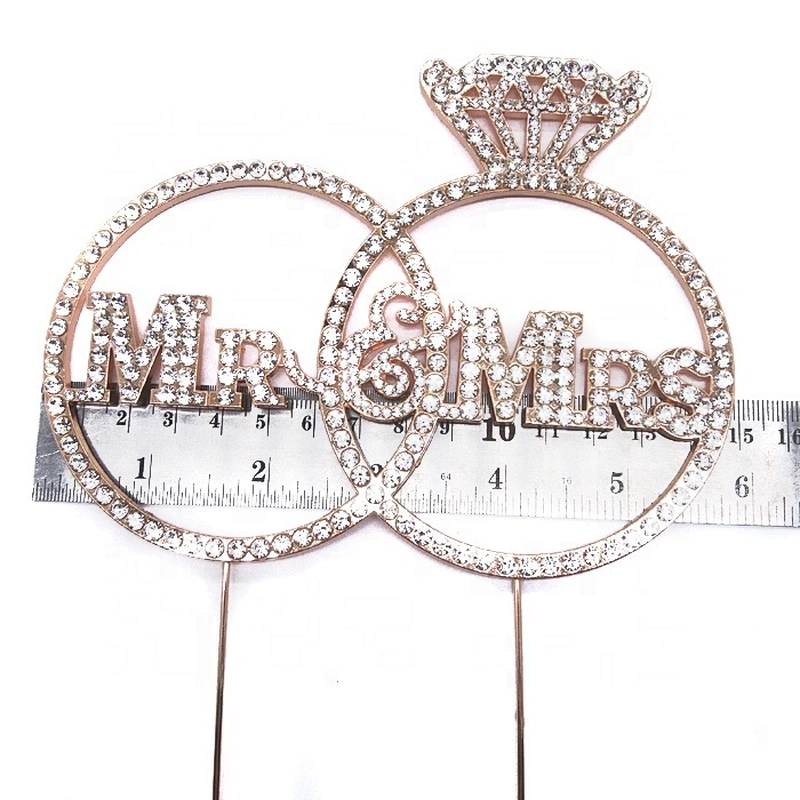 2020 Even & party supply Mr & Mrs Rhinestone Monogram Wedding Cake Topper