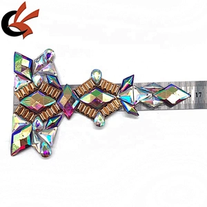 Wholesale unique style resin rhinestone hot fix appliques iron on embellishment