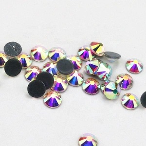 DMC Grade Quality SS6 SS8 SS10 SS12 SS20 SS30 hotfix rhinestones crystal ab flat back rhinestone