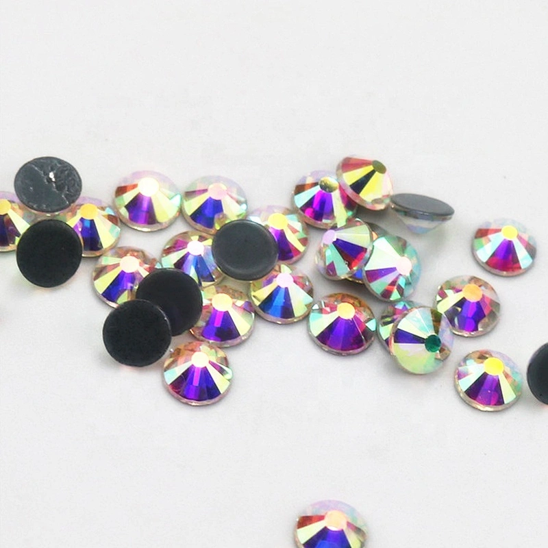 DMC Grade Quality SS6 SS8 SS10 SS12 SS20 SS30 hotfix rhinestones crystal ab flat back rhinestone