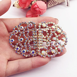 high quality Spandex chair band sash rhinestone buckle for wedding decoration
