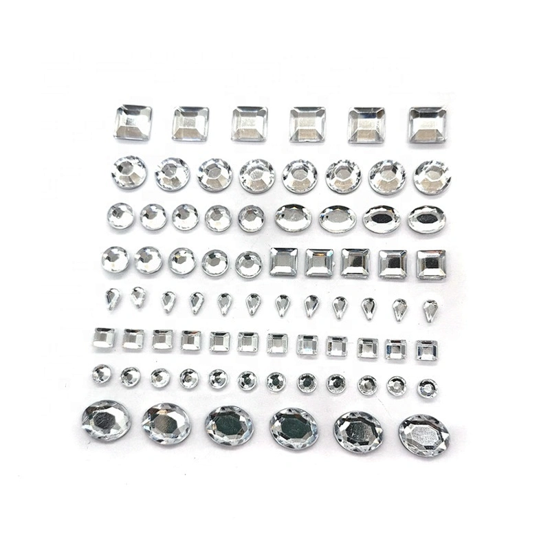 Assort acrylic rhinestone Self-adhesive Diamond Stickers on diamante craft decor