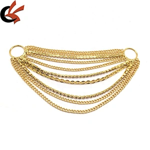 Custom Fashion Man-made Diamond Swimwear Europe Female Bikinis Ornament Hanging Cycle Chain Rhinestone Connector