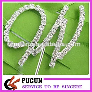 wholesale letter crystal diamond rhinestone cake topper wedding favors/wedding centerpieces/cake decorating