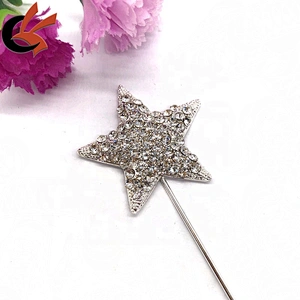 Shining star shape crystal cake topper for wedding cake